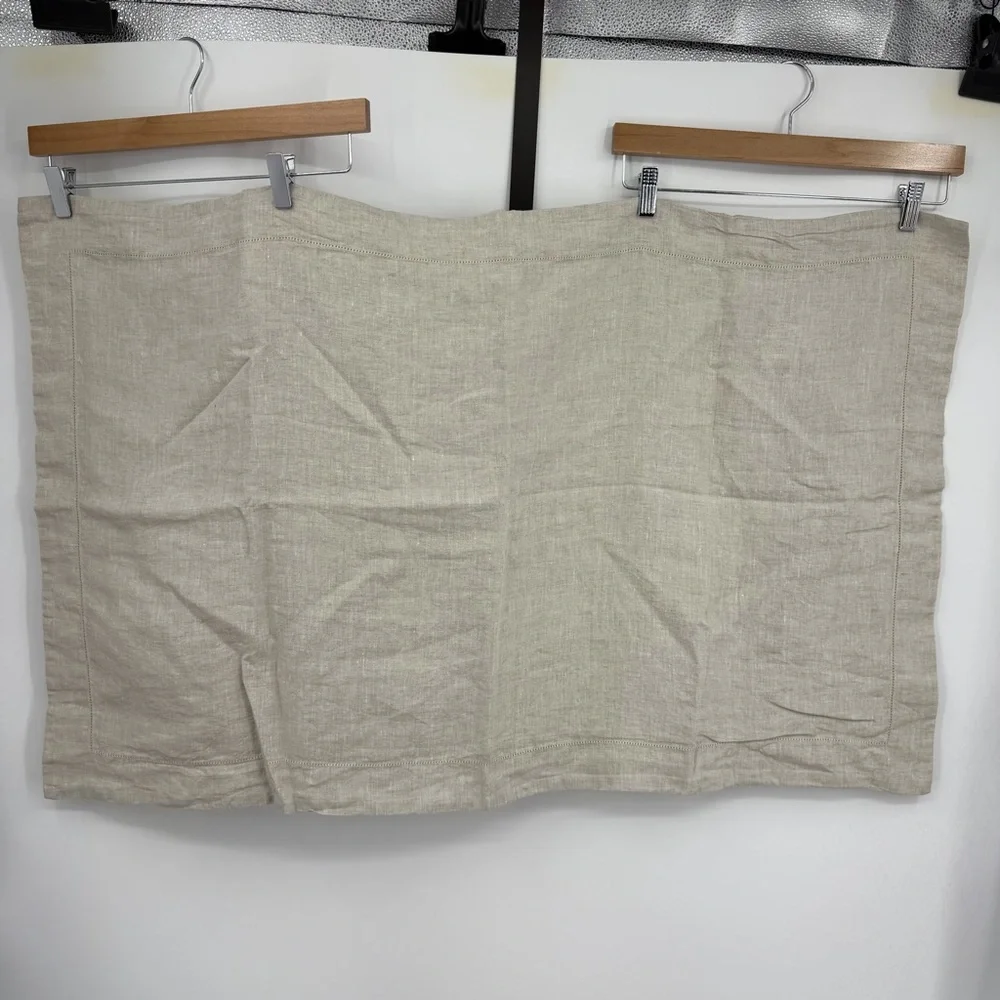 Pottery‎ Barn 100% Linen Flax King Pillow Sham beige